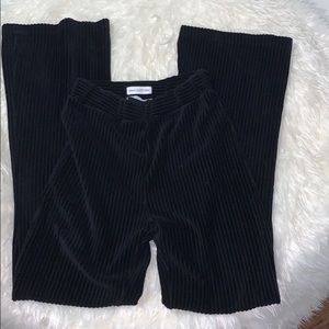 urban outfitters black velvet pants